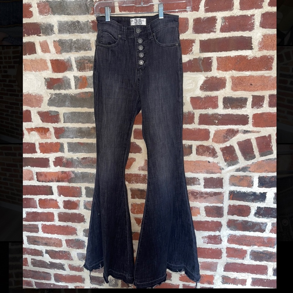 Free People Black Flare Jeans